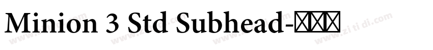 Minion 3 Std Subhead字体转换